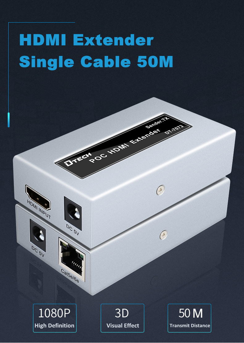 DT-7073 HDMI Extender Over Single Cable 50m