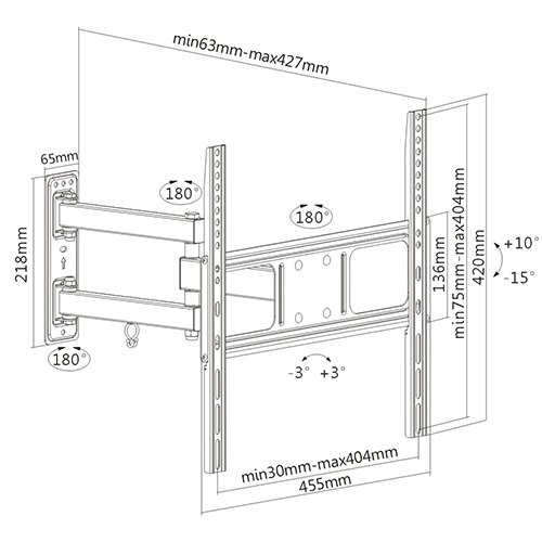 CLASSIC FULL-MOTION TV WALL MOUNT