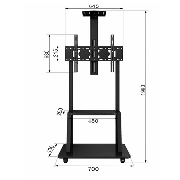 Floor stand moved for screens LCD / PDB / LED